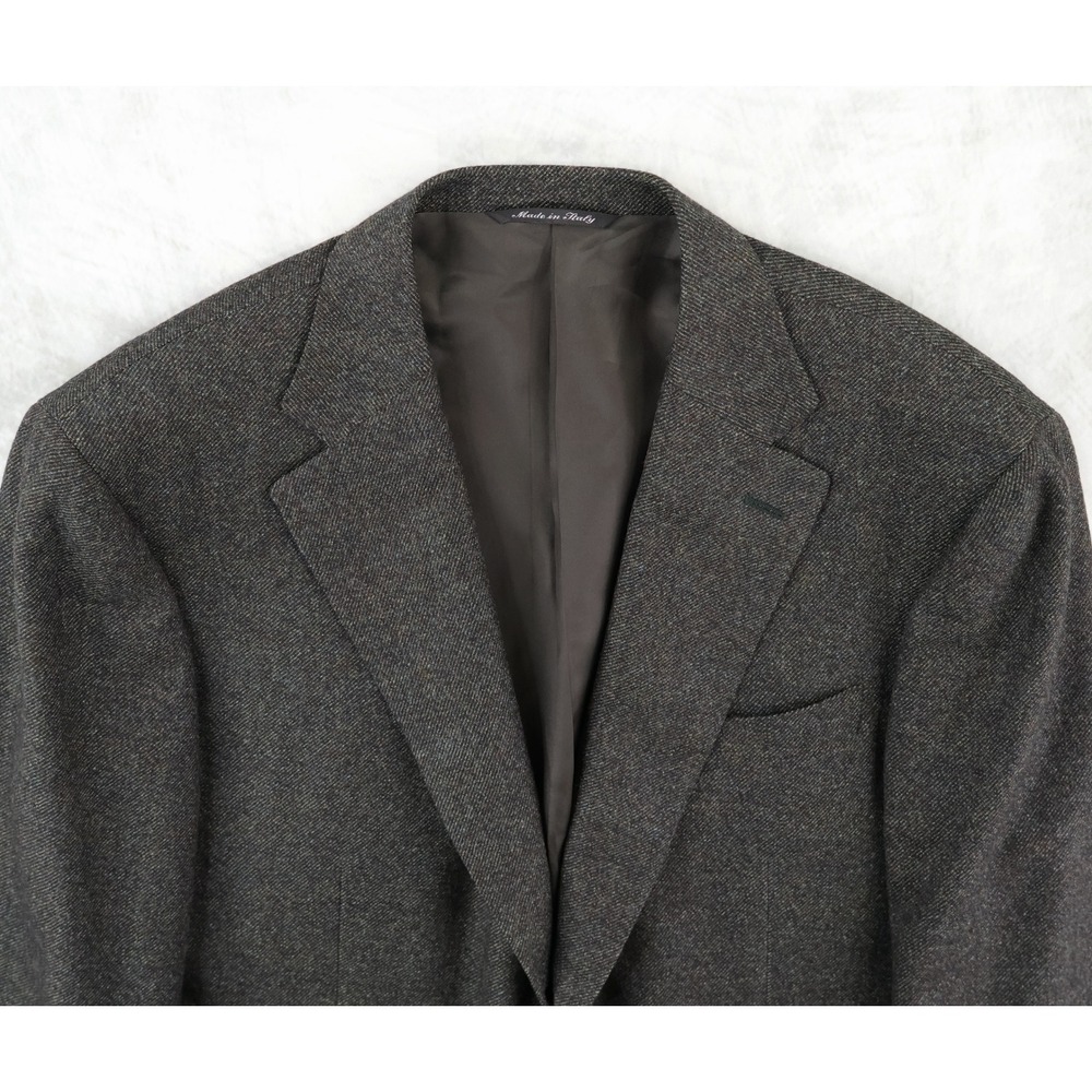 Canali Sport Coat Mens 54R 44R US Charcoal Wool Cashmere Blazer Made in Italy - Picture 3 of 11